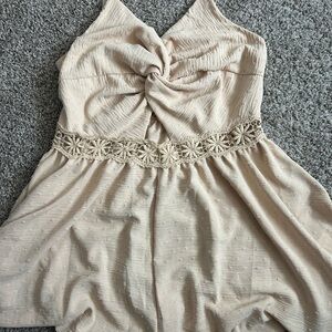 SHEIN Large Cream Textured Romper| Lightweight Summer Outfit | Casual Chic